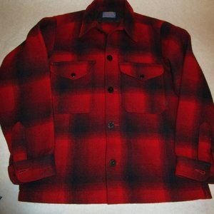 Vintage Pendleton wool ombre plaid Shacket, M/L